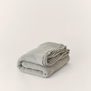 MANTA TRICOT CINZA