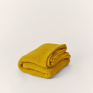 MANTA TRICOT MOSTARDA