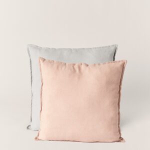 ALMOFADA DOUBLE FACE CINZA CLARO & NUDE